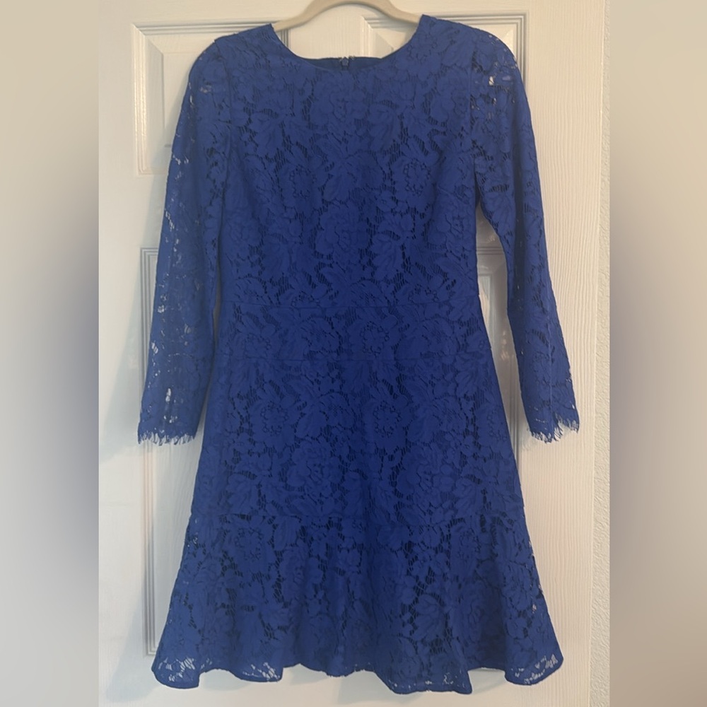 J. Crew Royal Blue Lace Dress